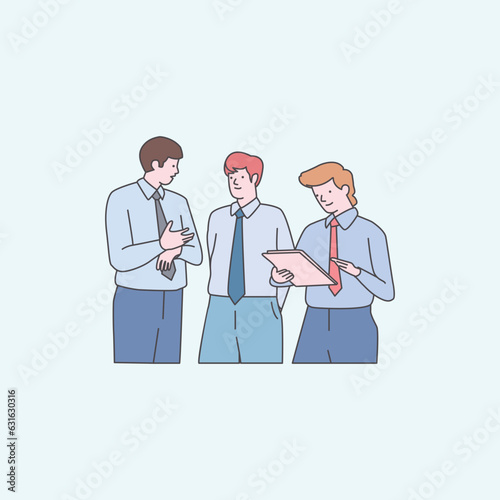 Business Concept Picture Scenes with Men and Women Participating in Megaset Business Activities