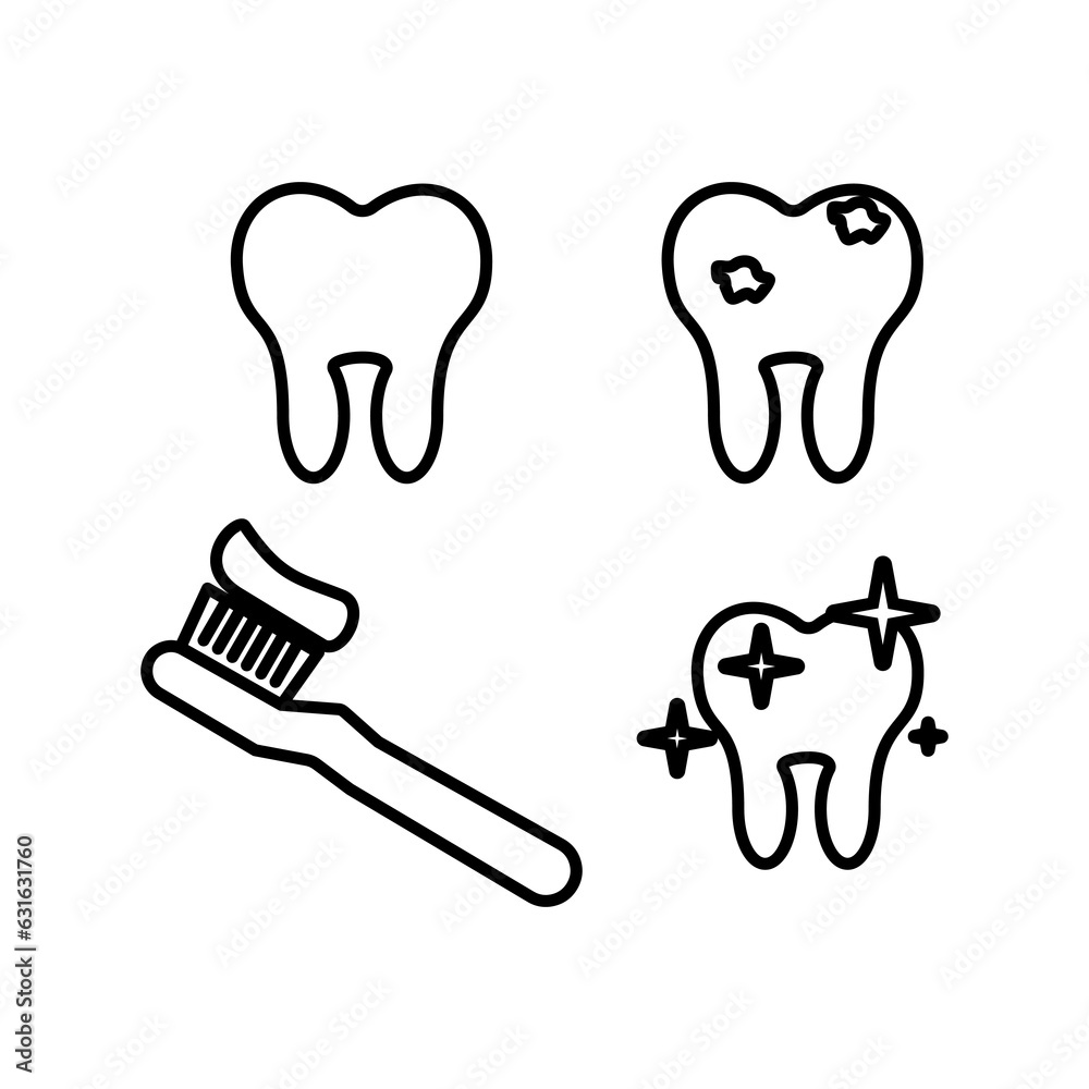 dental icon set, like, teeth,brush teeth, clean, protect, treat, Vector symbol isolated on a white background. dental icon set, like, teeth,brush teeth, clean, protect, treat, Vector symbol isolated on a white background.