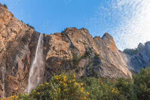 Yosemite National Park upper Bridal Veil waterfall in winter