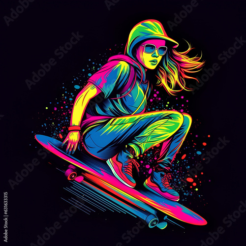 illustration, spectacular print on a t-shirt