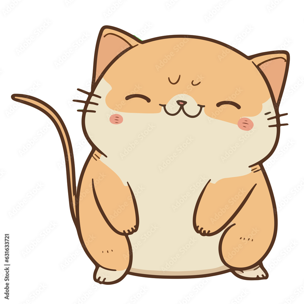 Cute Kawai Cat Sticker Cute Kawai Cat Sticker