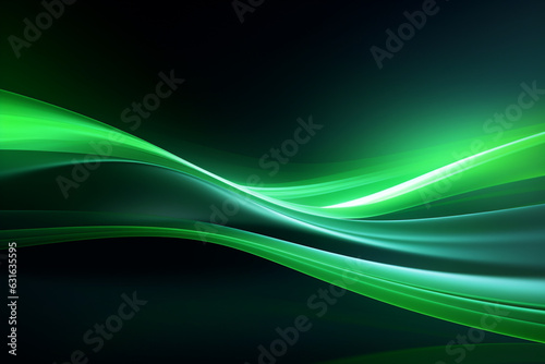 abstract futuristic background with glowing neon moving high