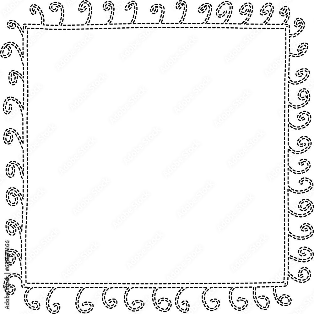 Dashed square frame Dashed square frame