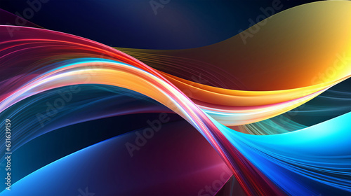 Illustration of a vibrant abstract background with flowing waves of color - Abstract Wallpaper Art