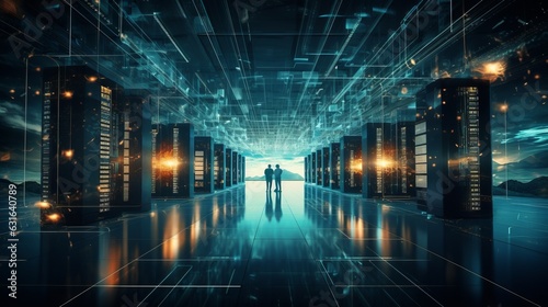 Photo of a man standing in a server room