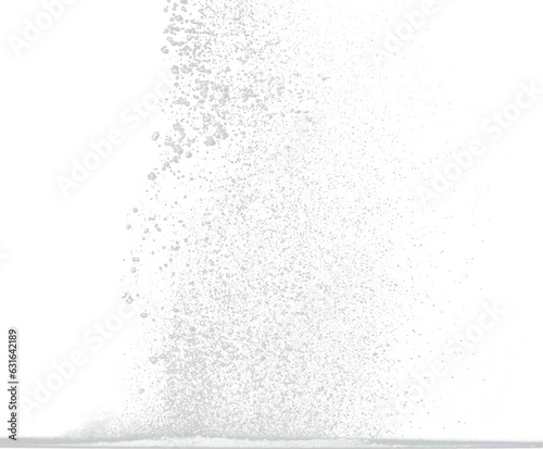 Canvas Print Tapioca starch flour fly explosion, White powder tapioca starch fall down in air