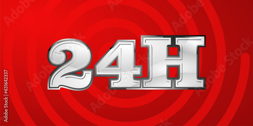 Open 24H or 24H Text Effect With Abstract Background