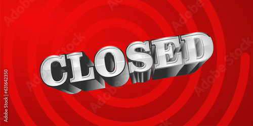Closed Text Effect With Abstract Background