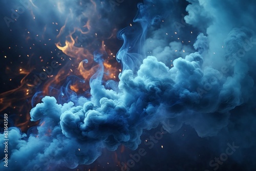 Blue Smoke Wallpaper, Smoke Background, Smoke Effects Background, Smoke wallpapers, Colorful Smoke Background, Abstract Smoke Wallpapers, AI Generative © Forhadx5