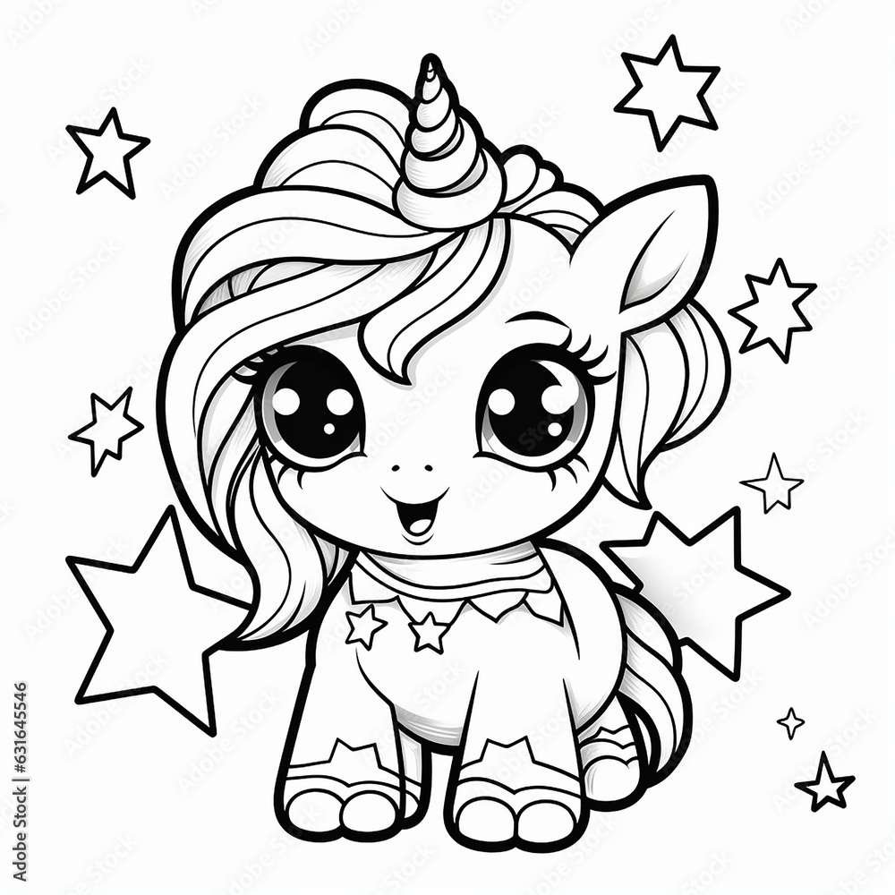 Obraz premium line_drawing_unicorn
