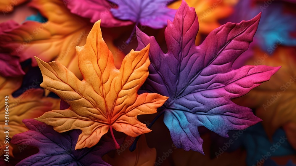 cluster of vibrant maple leaves