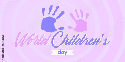 Happy Children's Day Text With Creative Background