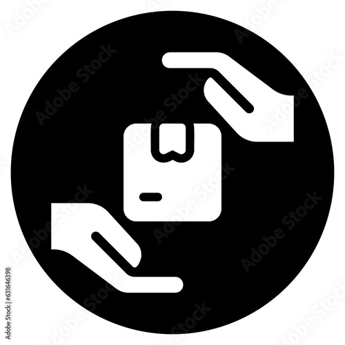 order fulfillment glyph icon