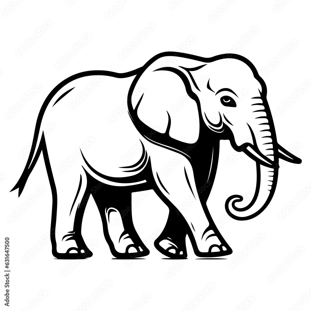 Fototapeta premium elephant vector illustration logo