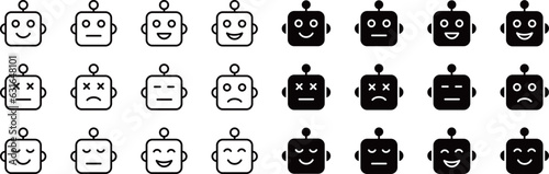 ロボットのアイコンセット