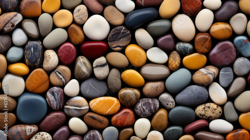 Multicolored rocks in close-up