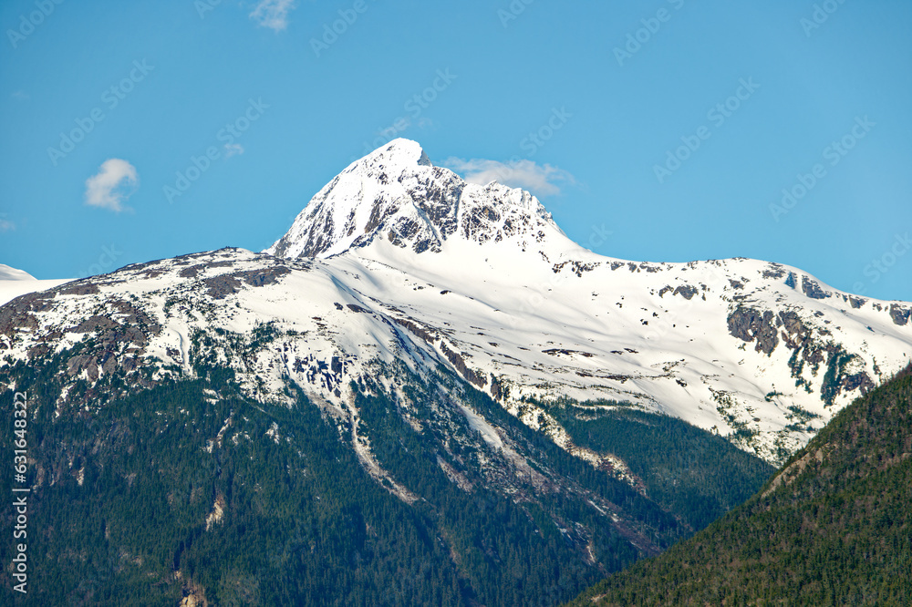 Snow-Capped Mountains near Skagway, Alaska