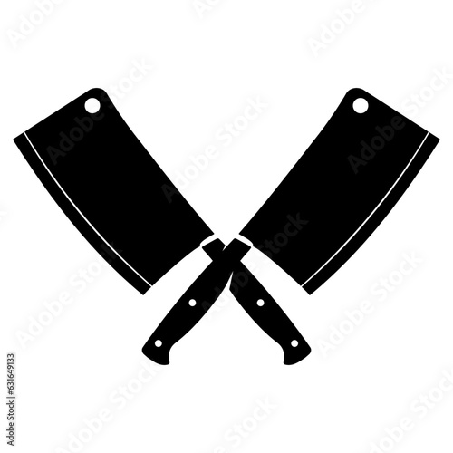 Crossed Culinary Cleavers Chef Hat Vector - Illustration Design Logo