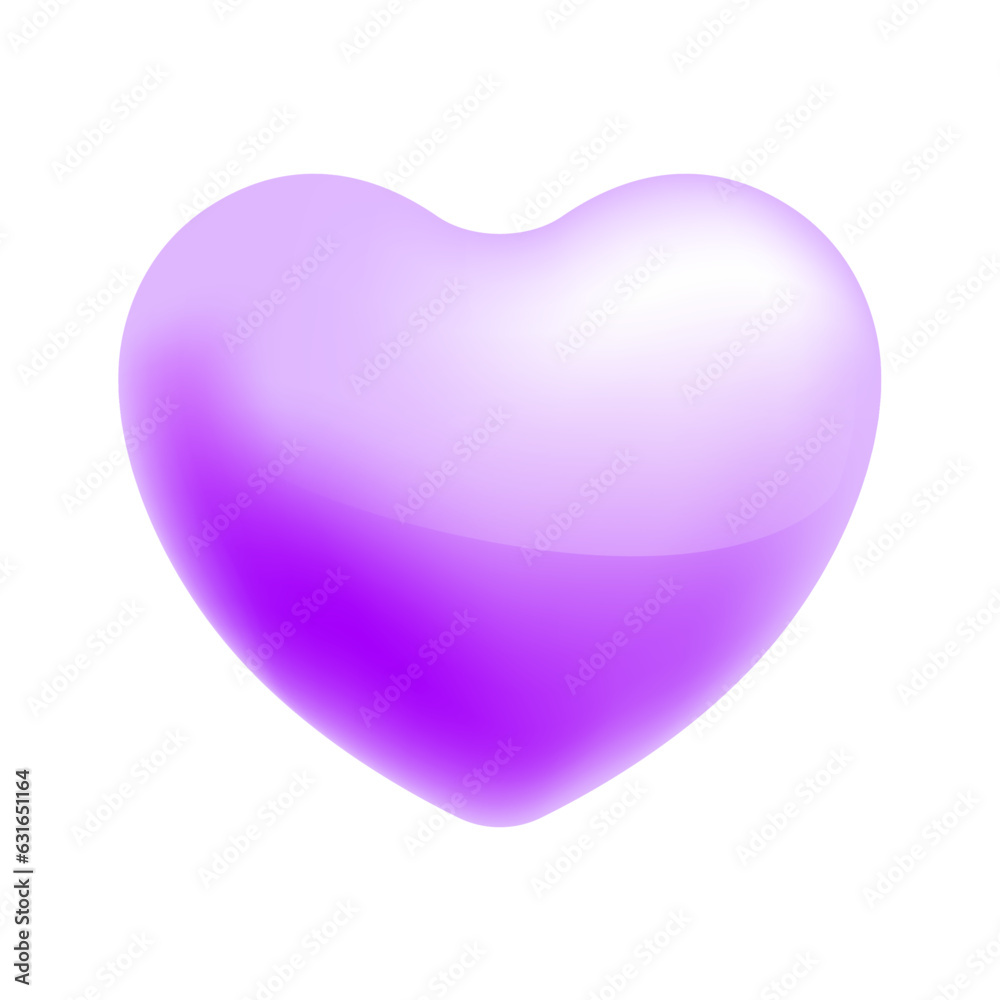 Vector icon illustration purple heart isolated on white background Vector icon illustration purple heart isolated on white background
