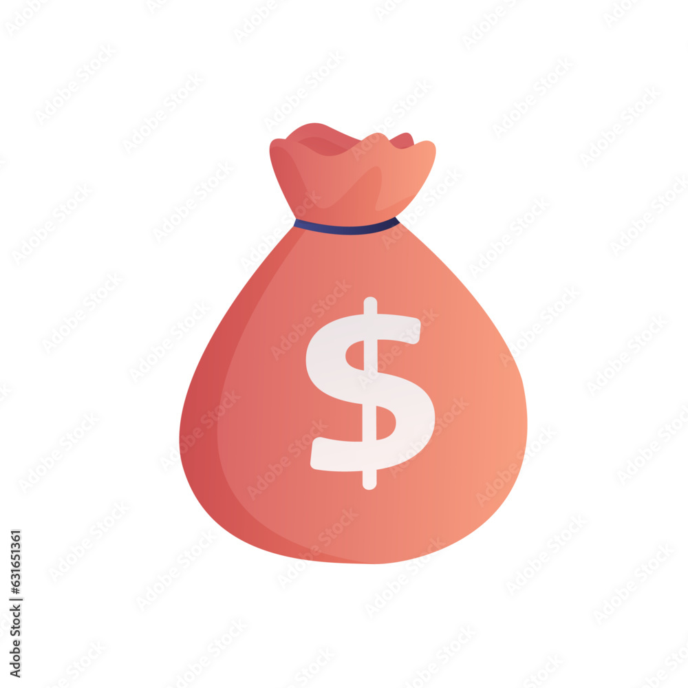 Vector bag of money logo template, sack of money vector illustration Vector bag of money logo template, sack of money vector illustration