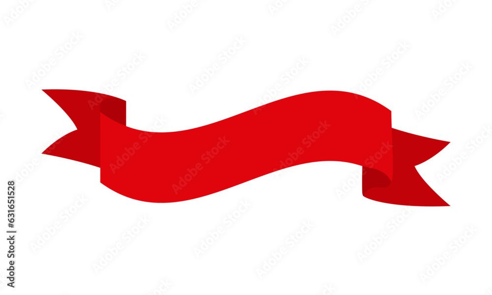 Vector decorative ribbon tape banner isolated on white background Vector decorative ribbon tape banner isolated on white background