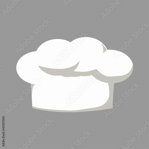 Vector chef hat white toque front view chieapf c working uniform of restaurant staff cook clothing