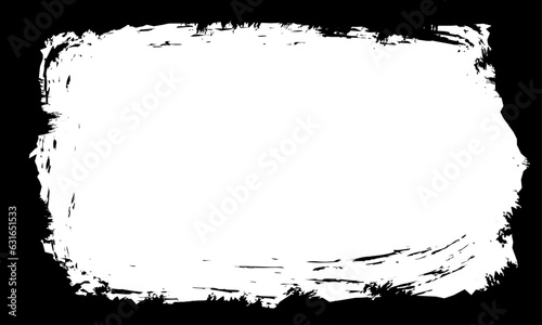 Vector detailed grunge frame in black and white