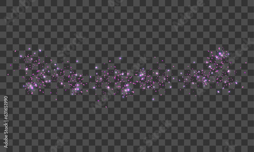 Vector pink sparkles and confetti background