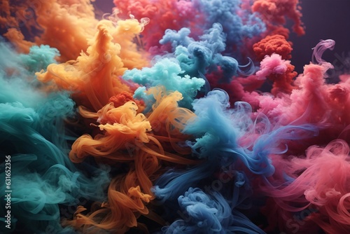 Rainbow Colorful Smoke Wallpaper, Smoke Background, Smoke Effects Background, Smoke Wallpapers, Colorful Smoke Background, Abstract Smoke Wallpapers, AI Generative © Forhadx5