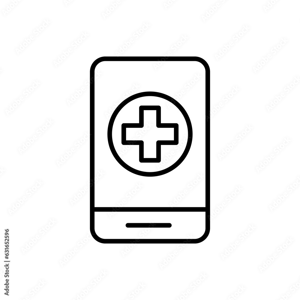 call doctor icon, online phone medical help, health consultation, emergency call, web symbol on white background - editable vector call doctor icon, online phone medical help, health consultation, emergency call, web symbol on white background - editable vector
