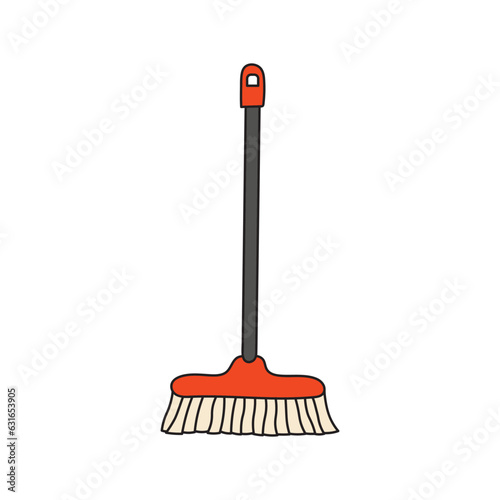 Kids drawing Cartoon Vector illustration cute mop Isolated on White Background
