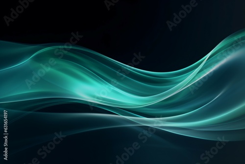 Abtract Lines teal on a black blackground