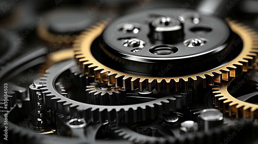 Machine gears are in operation Machine gears are in operation