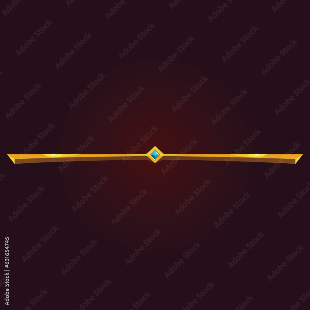Vetor de Golden fantasy game border ui button frame design medieval ...