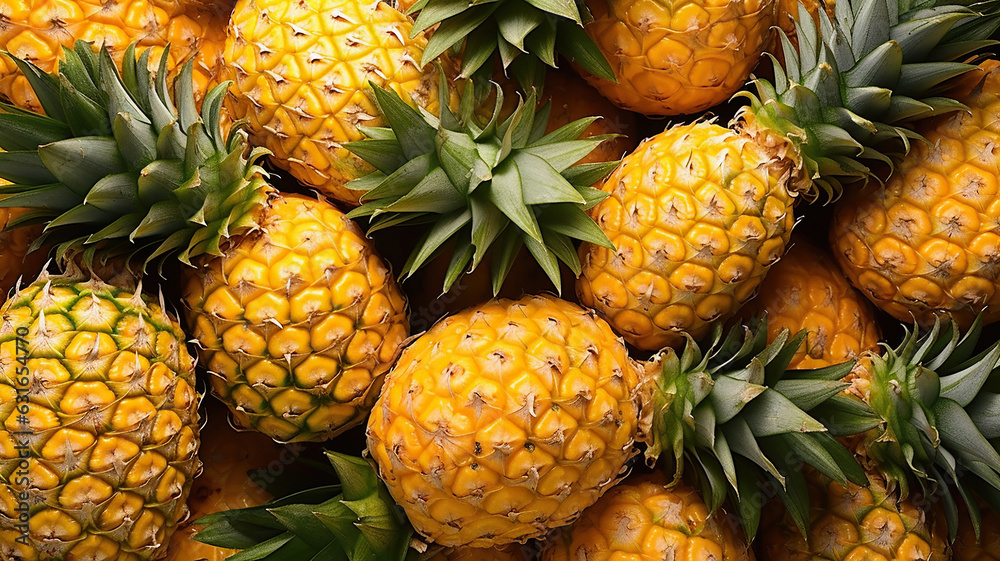 delicious stack of pineapple fruits