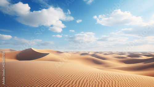 sand desert with a breathtaking sky