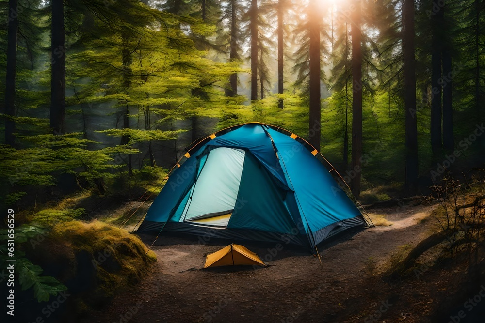 camping in the forest Created by AI