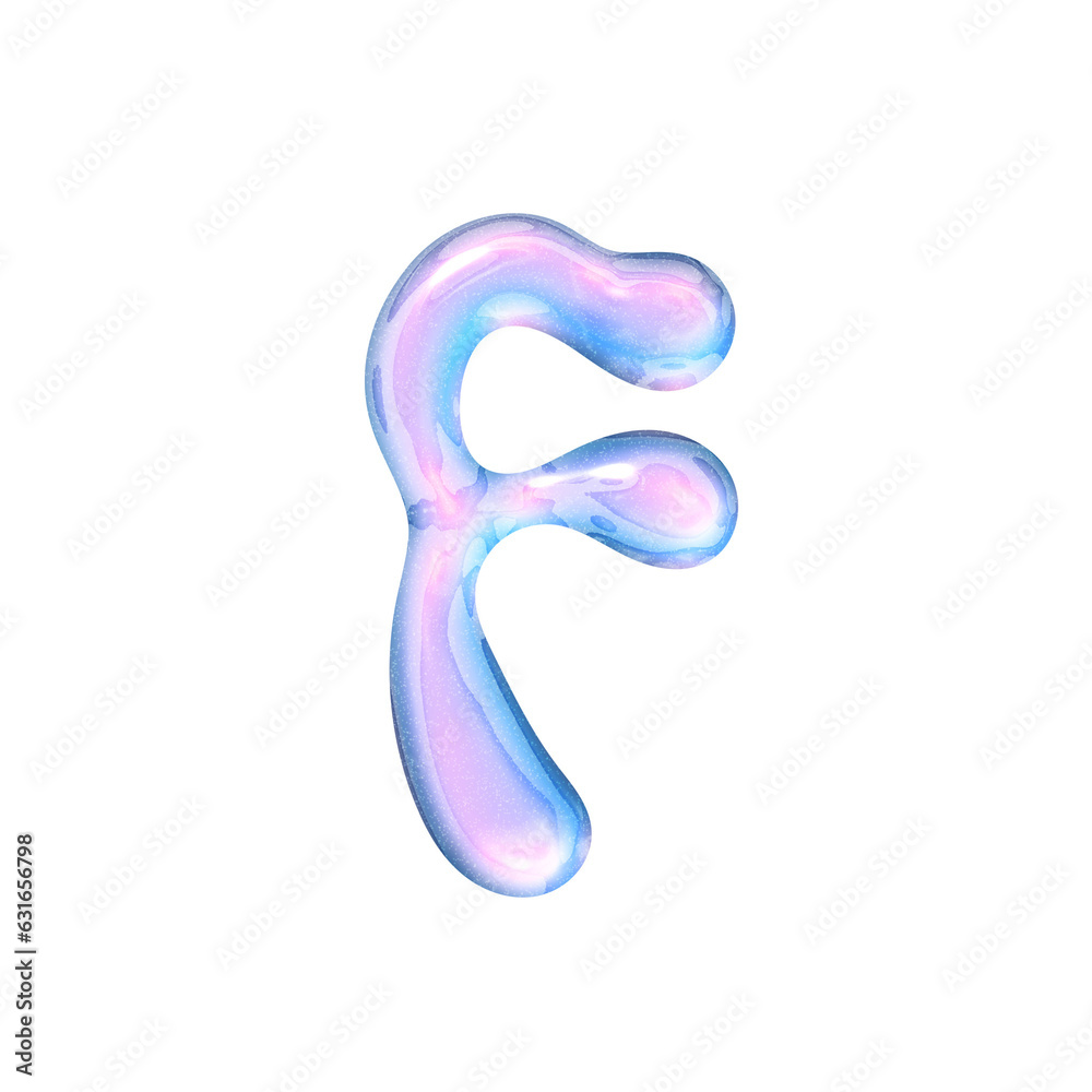 F alphabet with y2k liquid pastel hologram chrome effect F alphabet with y2k liquid pastel hologram chrome effect