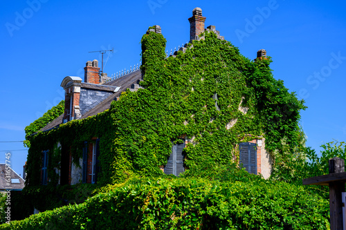 Walking in Sancerre, medieval hilltop town and commune in Cher department, France overlooking the river Loire valley with vineyards, noted for its Sancerre wine. photo