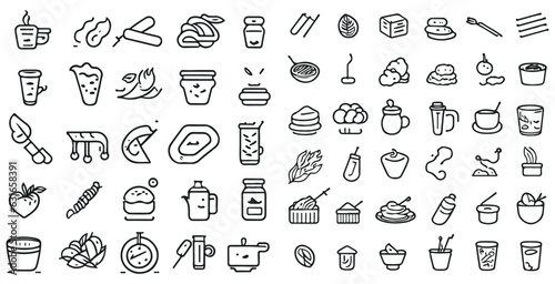 Food and drink icon collection  breakfast  delicious  nutritious  editable and resizable vector icons