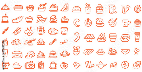 Food and drink icon collection, breakfast, delicious, nutritious, editable and resizable vector icons