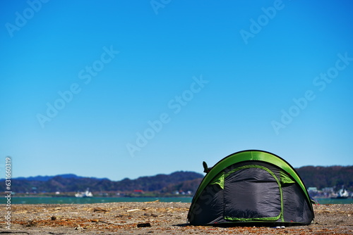 海辺のキャンプ