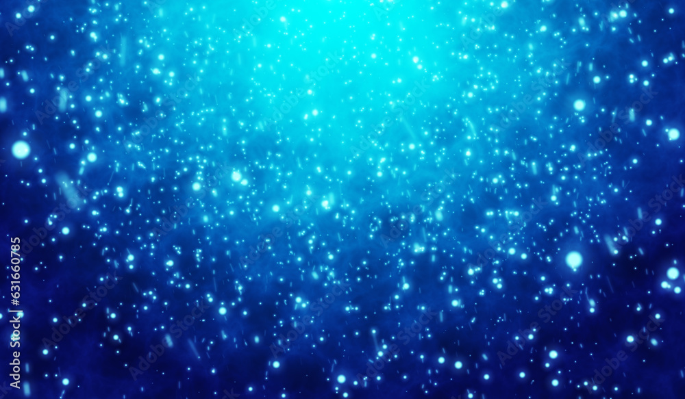 3D winter snow flakes particles on blue gradient background. 3D winter snow flakes particles on blue gradient background.