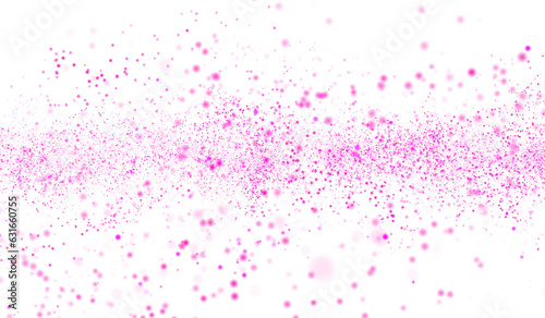 3D abstract digital technology pink light particles wave