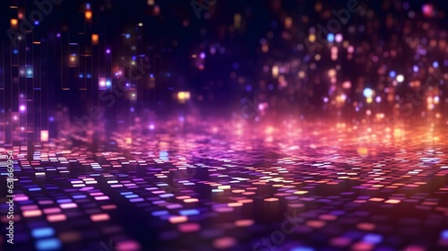 Abstract data technology wallpaper Connecting dots and lines on dark background 3D render