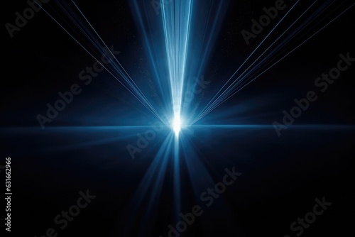 Abstract Lens flare light effects on black black background for design. Generative AI