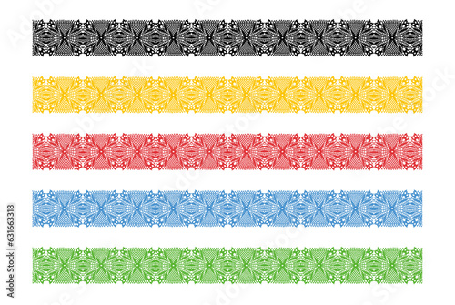 レースのテープ。リボン。