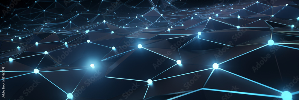 Obraz premium Advanced Tech Background: A Futuristic Geometric Network Design