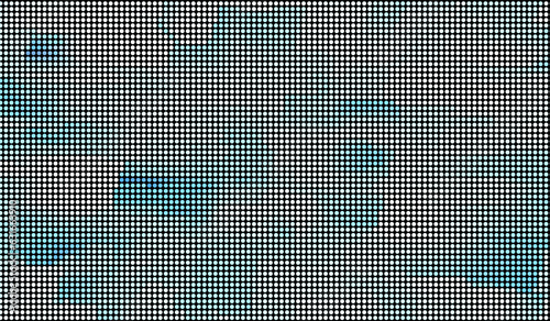 Halftone dots abstract digital technology blue light on white background.