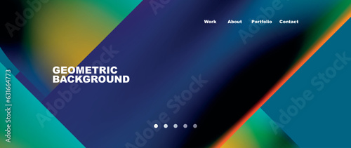 Minimal geometric abstract background. Circle and line design. Trendy techno business template for wallpaper, banner, background or landing